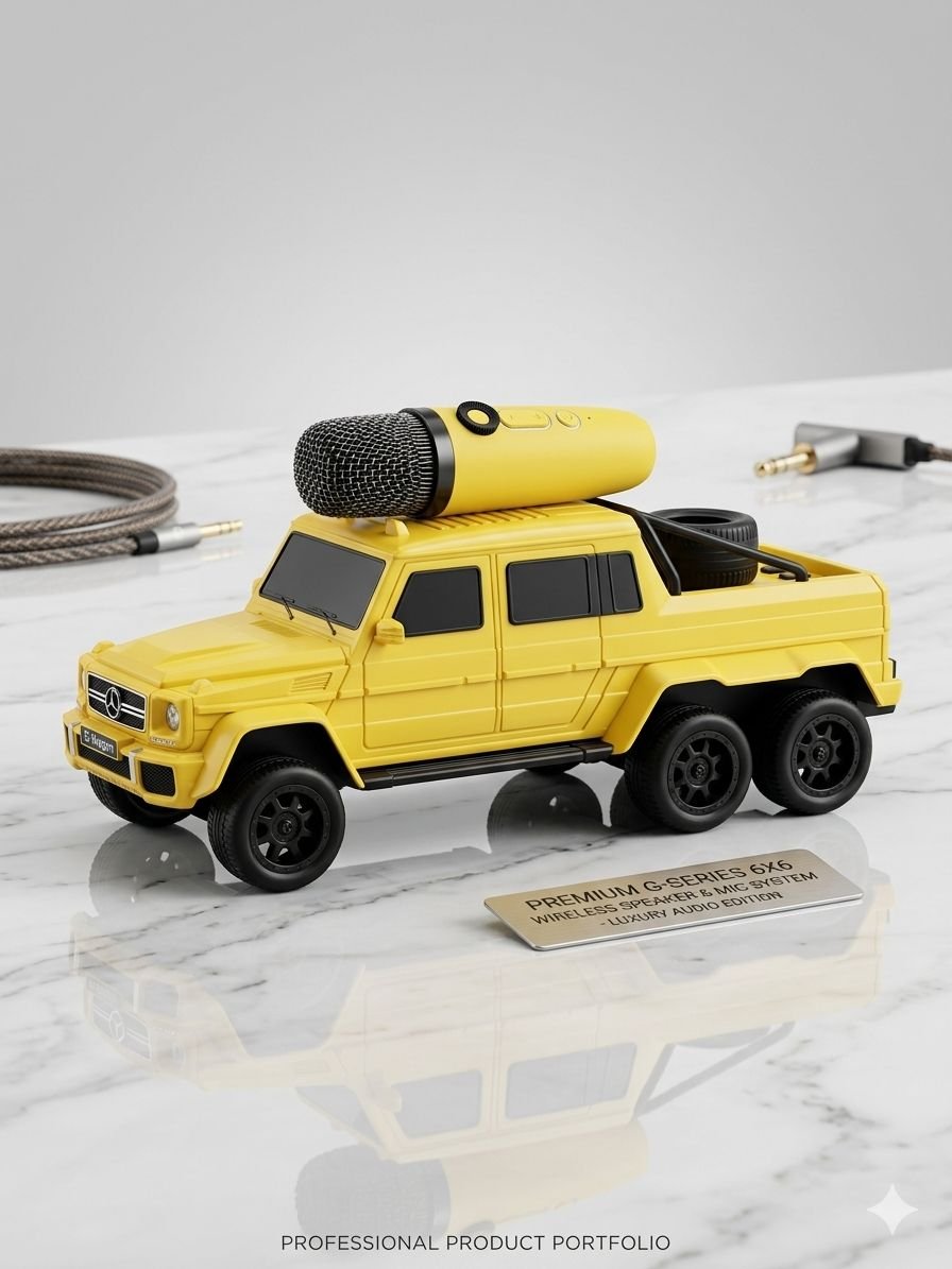 Bright yellow G-Series 6x6 wireless speaker