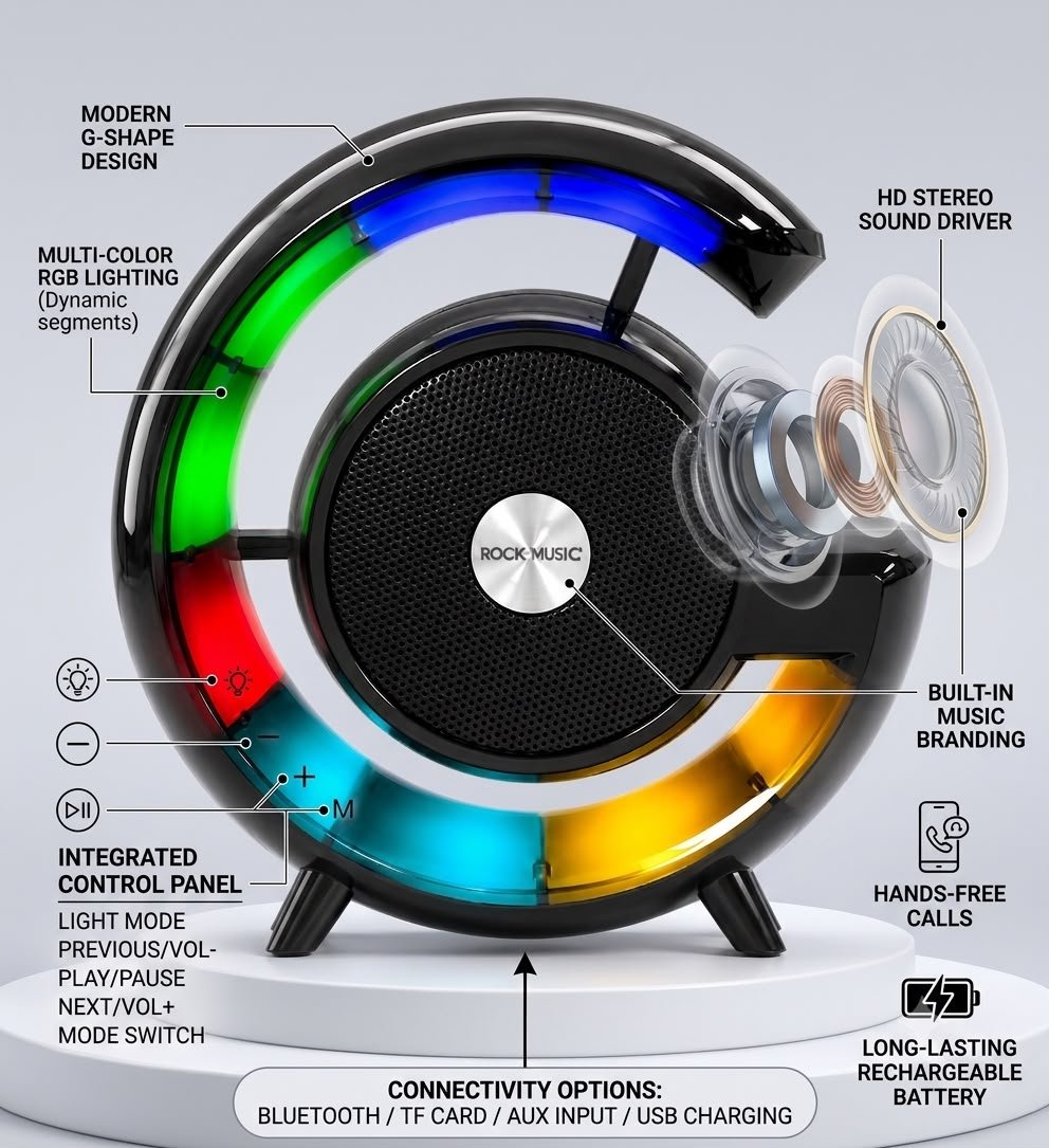 G-Shape RGB Bluetooth Speaker