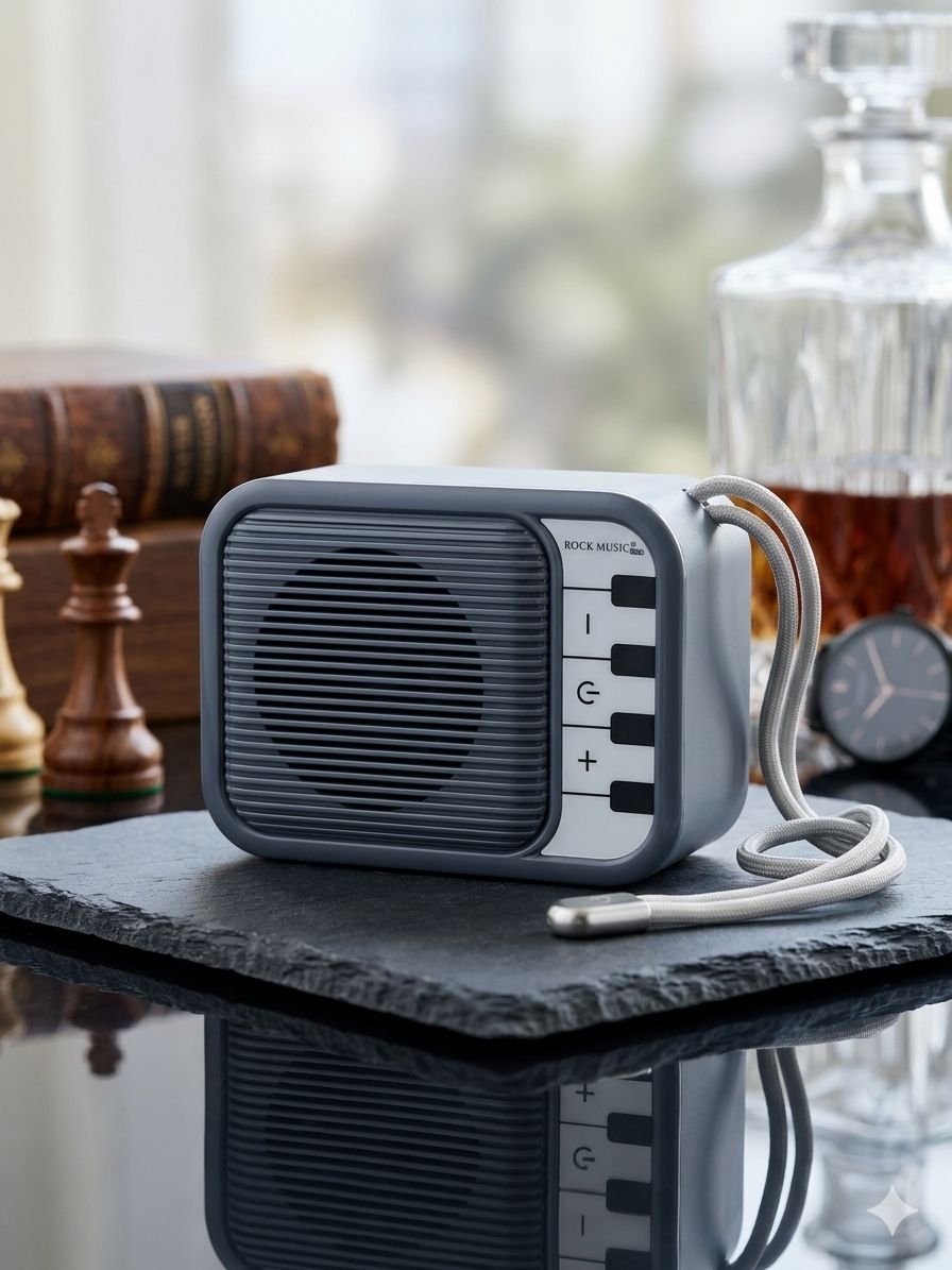 Retro Piano-Key Mini Bluetooth Speaker