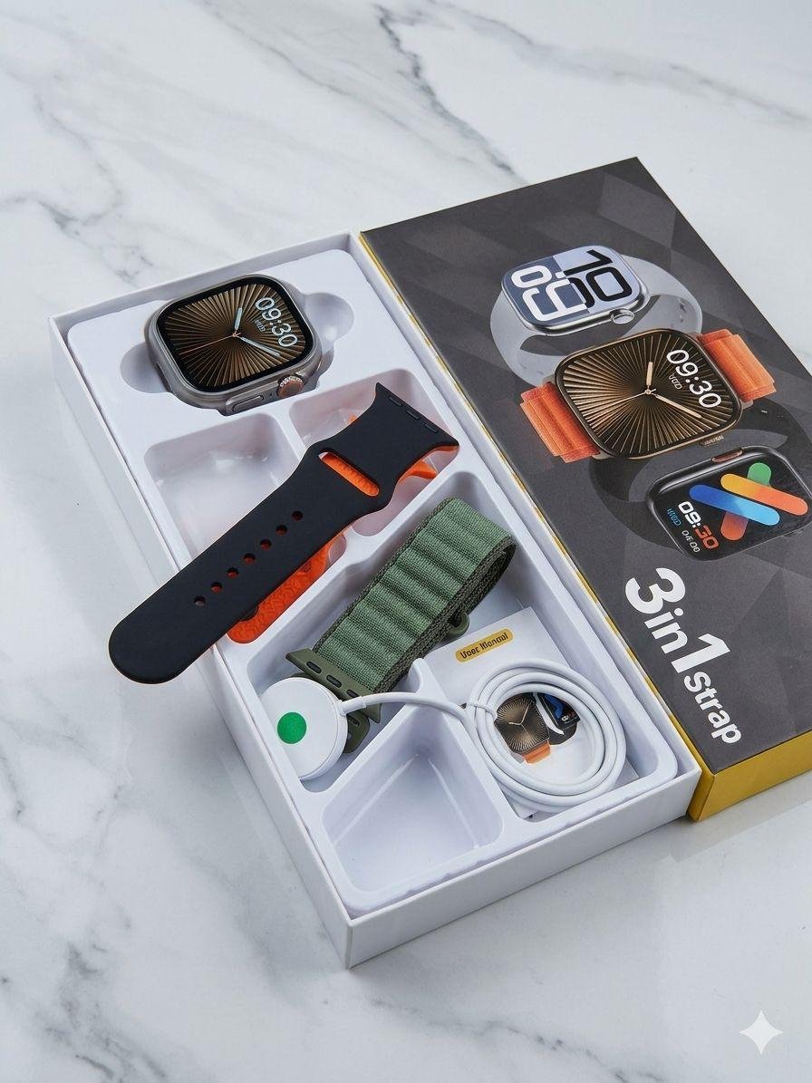 T900 Ultra / T9 Ultra 3-in-1 Smartwatch Set